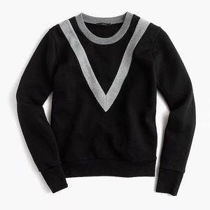 NWOT J. Crew Medium Black Varsity Sweatshirt